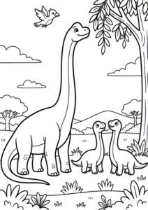 Mein-erstes-Malbuch-Dinosaurier-Brachiosaurus-1 Ausmalbild Dinosaurier Brachiosaurus von 3-5 Jahren