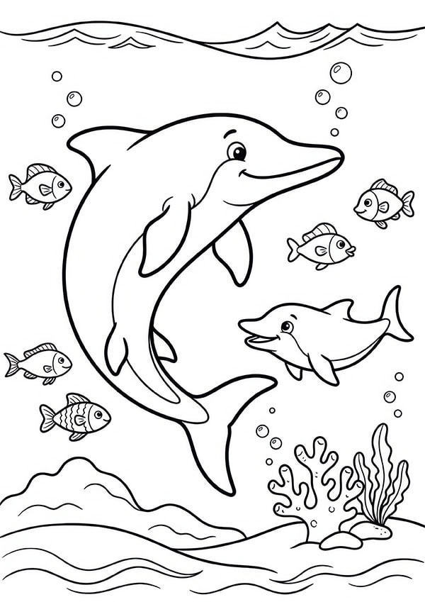 Ausmalbild Mein erstes Malbuch Dinosaurier Ichthyosaurus von 3-5 Jahren